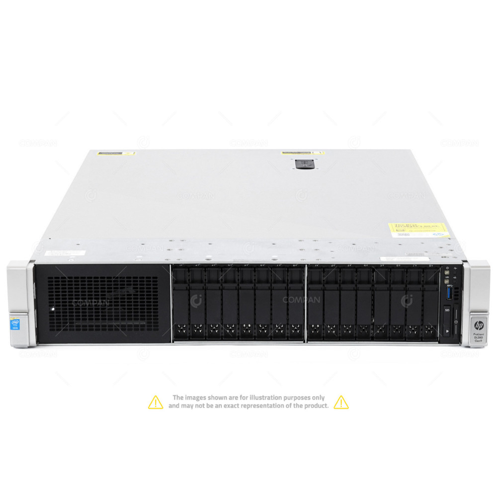 HP Proliant DL380 G9 16SFF 2x Xeon E5-2620 V4 32 GB RAM Rails